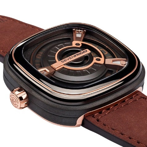 Latest Mens Brown Strap Watch 7 FR
